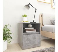 BOWEKAM Mobili, Tavoli, Comodini, Armadietto Letto Grigio Cemento 40x40x50 cm Legno Ingegnerizzato