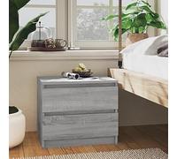 BOWEKAM Mobili,Tavoli,Comodini,Armadietto Letto Grigio Sonoma 50x39x43.5 cm Legno Ingegnerizzato