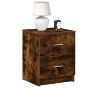 BOWEKAM Mobili, tavoli, comodini, comodini, 2 pezzi con 2 cassetti in rovere fumé, 40 x 36 x 50 cm