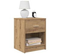 BOWEKAM Mobili, Tavoli, Comodini, Comodini 2 Pezzi con Cassetto Rovere Artigianale 40x34x50 cm