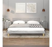 BOWEKAM Mobili, Tavoli, Comodini, Comodini 2 pz Grigio Sonoma Ingegnerizzato Legno
