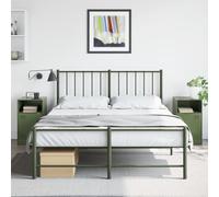 BOWEKAM Mobili, Tavoli, Comodini, Comodini 2 pz Verde Oliva 34.5x39x62 cm Acciaio
