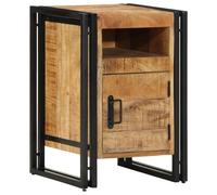 BOWEKAM Mobili, tavoli, comodini, comodini, 40 x 40 x 59 cm, in legno massello grezzo, mango