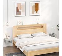 BOWEKAM Mobili, Tavoli, Comodini, Comodini a Parete 2 Pezzi Grigio Cemento 35x35x20 cm