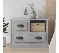 BOWEKAM Mobili, Tavoli, Comodini, Comodini Armadietto Grigio Cemento 60x39x45 cm