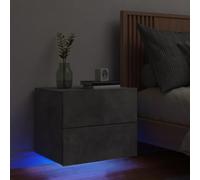 BOWEKAM Mobili, Tavoli, Comodini, Comodino a parete con luci a LED Concrete Gery