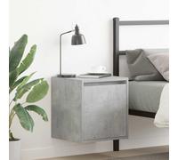 BOWEKAM Mobili, Tavoli, Comodini, Comodino a Parete Grigio Cemento 38x34x40 cm