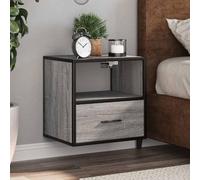 BOWEKAM Mobili,Tavoli,Comodini,Comodino a Parete Grigio Sonoma 40x31x39.5 cm
