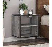 BOWEKAM Mobili,Tavoli,Comodini,Comodino a Parete Grigio Sonoma 40x31x39.5 cm