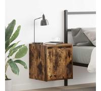 BOWEKAM Mobili, Tavoli, Comodini, Comodino a Parete in Rovere Fumé 38x34x40 cm