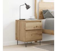 BOWEKAM Mobili,Tavoli,Comodini,Comodino Artigianale Rovere 40x35x50 cm Legno Ingegnerizzato