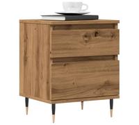 BOWEKAM Mobili,Tavoli,Comodini,Comodino Artigianale Rovere 40x35x50 cm Legno Ingegnerizzato