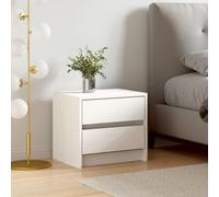 BOWEKAM Mobili, Tavoli, Comodini, Comodino, Bianco 40 x 31 x 35,5 cm in legno massello di pino