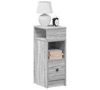 BOWEKAM Mobili,Tavoli,Comodini,Comodino con Cassetto Grigio Sonoma 25x31x66 cm