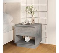 BOWEKAM Mobili,Tavoli,Comodini,Comodino Grigio Cemento 45x34x44 cm Legno Ingegnerizzato