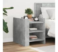 BOWEKAM Mobili,Tavoli,Comodini,Comodino Grigio Cemento 45x50x50 cm Legno Ingegnerizzato