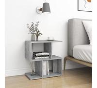 BOWEKAM Mobili,Tavoli,Comodini,Comodino Grigio Cemento 50x30x51.5 cm Legno Ingegnerizzato