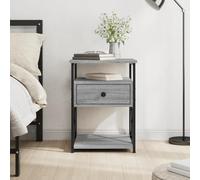 BOWEKAM Mobili,Tavoli,Comodini,Comodino Grigio Sonoma 40x42x55 cm Legno Ingegnerizzato