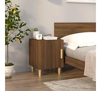 BOWEKAM Mobili, Tavoli, Comodini, Comodino Marrone Rovere Ingegnerizzato Legno