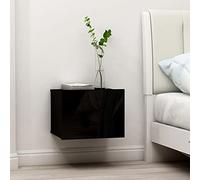 BOWEKAM Mobili,Tavoli,Comodini,Comodino Nero 40x30x30 cm Legno Ingegnerizzato