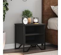 BOWEKAM Mobili,Tavoli,Comodini,Comodino Nero 40x30x40 cm Legno Ingegnerizzato