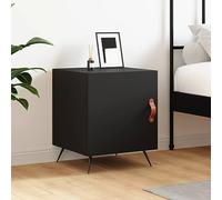 BOWEKAM Mobili,Tavoli,Comodini,Comodino Nero 40x40x50 cm Legno Ingegnerizzato