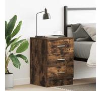 BOWEKAM Mobili,Tavoli,Comodini,Comodino Rovere Fumé 38x35x56 cm Legno Ingegnerizzato