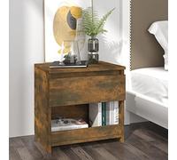 BOWEKAM Mobili,Tavoli,Comodini,Comodino Rovere Fumé 40x30x39 cm Legno Ingegnerizzato