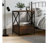 BOWEKAM Mobili,Tavoli,Comodini,Comodino Rovere Marrone 50x41x65 cm Legno Ingegnerizzato
