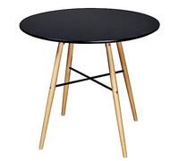 BOWEKAM Mobili,Tavoli,Cucina & Sala da Pranzo,Tavolo da Pranzo MDF Rotondo Nero