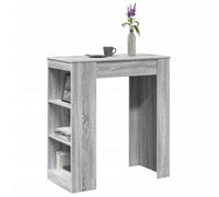 BOWEKAM Mobili, Tavoli, Tavoli Cucina e Sala da Pranzo,Tavolo Bar con Rastrelliere Grigio Sonoma 95x47x103,5 cm Legno Ingegnerizzato