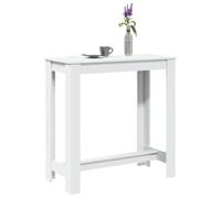 BOWEKAM Mobili, Tavoli, Tavoli da Cucina e Sala da Pranzo,Tavolo da Bar Bianco 102x50x103,5 cm Legno Ingegnerizzato