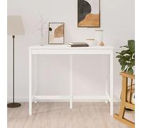 BOWEKAM Mobili, tavoli, tavoli da cucina e sala da pranzo, tavolo da bar bianco 140 x 80 x 110 cm in legno massello di pino