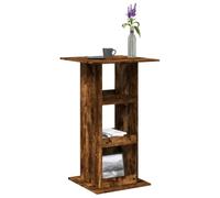 BOWEKAM Mobili, tavoli, tavoli da cucina e sala da pranzo, tavolo da bar con contenitore in rovere fumé 60 x 60 x 102 cm in legno ingegnerizzato