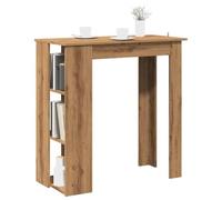 BOWEKAM Mobili, tavoli, tavoli da cucina e sala da pranzo, tavolo da bar con mensola, in rovere artigianale, 102 x 50 x 103,5 cm, legno ingegnerizzato