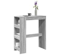 BOWEKAM Mobili, Tavoli, Tavoli da Cucina e Sala da Pranzo, Tavolo da Bar con Rastrelliere Grigio Sonoma 90x40x103,5 cm Legno Ingegnerizzato