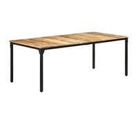 BOWEKAM Mobili, tavoli, tavoli da cucina e sala da pranzo, tavolo da pranzo 200 x 100 x 76 cm in legno di mango grezzo