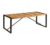 BOWEKAM Mobili, tavoli, tavoli da cucina e sala da pranzo, tavolo da pranzo 220 x 100 x 75 cm in legno di mango massiccio