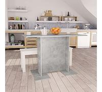 BOWEKAM Mobili, tavoli, tavoli da cucina e sala da pranzo, tavolo da pranzo grigio cemento 110 x 60 x 75 cm legno ingegnerizzato