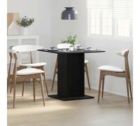 BOWEKAM Mobili, tavoli, tavoli da cucina e sala da pranzo, tavolo da pranzo in rovere nero 80 x 80 x 75 cm in legno ingegnerizzato