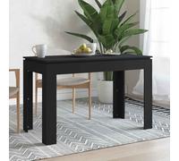 BOWEKAM Mobili, Tavoli, Tavoli da Cucina e Sala da Pranzo, Tavolo da Pranzo Nero 120x60x76 cm Legno Ingegnerizzato