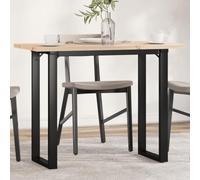 BOWEKAM Mobili, tavoli, tavoli da cucina e sala da pranzo, tavolo da pranzo O-Frame 100 x 50 x 75,5 cm in legno massello di pino e acciaio
