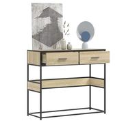 BOWEKAM Mobili, Tavoli, Tavoli d'accento, Tavoli finali, Consolle Rovere Sonoma 90x35x80 cm Legno Ingegnerizzato