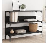 BOWEKAM Mobili, Tavoli, Tavoli d'accento, Tavoli finali, Tavolo Consolle Nero 100x32x75 cm Legno Ingegnerizzato