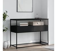 BOWEKAM Mobili, Tavoli, Tavoli d'accento, Tavoli finali, Tavolo Consolle Nero 100x40x75 cm Legno Ingegnerizzato