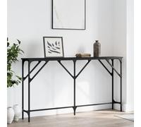 BOWEKAM Mobili, Tavoli, Tavoli d'accento, Tavoli finali, Tavolo Consolle Nero 140x23x75 cm Legno Ingegnerizzato