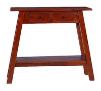 BOWEKAM Mobili, tavoli, tavoli d'accento, tavolini, consolle classica marrone 90 x 30 x 75 cm, in legno di mogano massiccio