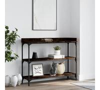 BOWEKAM Mobili, tavoli, tavoli d'accento, tavolini, consolle con ripiani in rovere fumé 100 x 30 x 80 cm