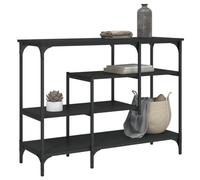 BOWEKAM Mobili, tavoli, tavoli d'accento, tavolini, consolle con ripiani nero, 100 x 35 x 75 cm
