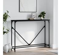 BOWEKAM Mobili, Tavoli, Tavoli d'accento, Tavolini, Consolle Nero 102x22.5x75 cm Legno Ingegnerizzato